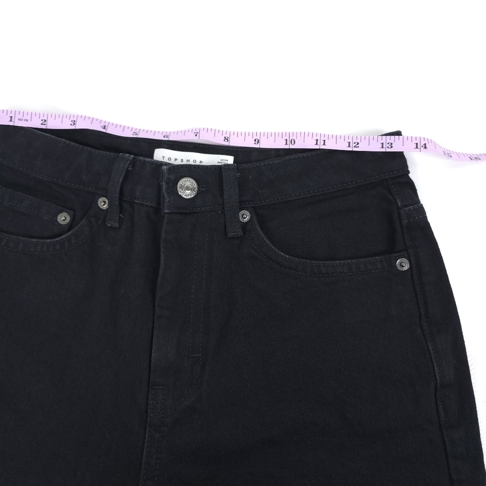 Topshop Petite high waist raw hem straight cropped size 28 - Picture 3 of 11